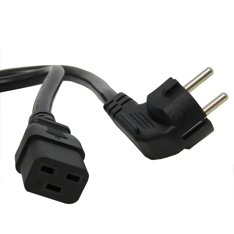 کابل برق 3 پین سرور منبع تغذیه مدل EU-C19 3Gx2.5MM طول 1.5 متر