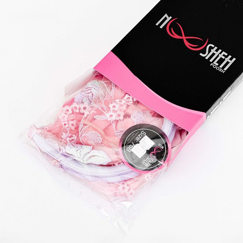 ست شورت و سوتین زنانه نوشه پوش مدل توری بدن نما کد 88902 - - 11