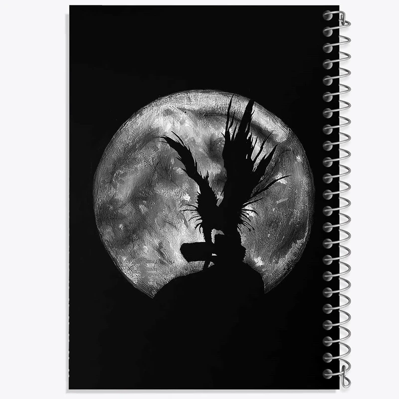 دفتر ژورنال نویسی 50 برگ خندالو مدل نقطه ای طرح شینیگامی ریوک انیمه دفترچه مرگ Death Note کد 11324