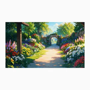 فرش پارچه‌ای مدل فرشینه طرح راهروی طبیعت کد AR3058806