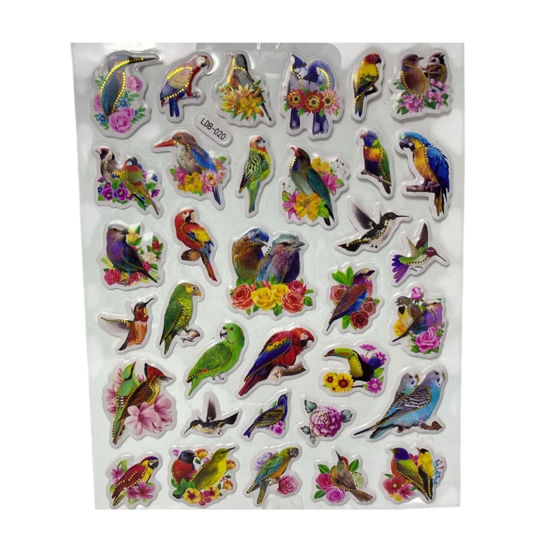 برچسب مدل برجسته طرح پرندگان