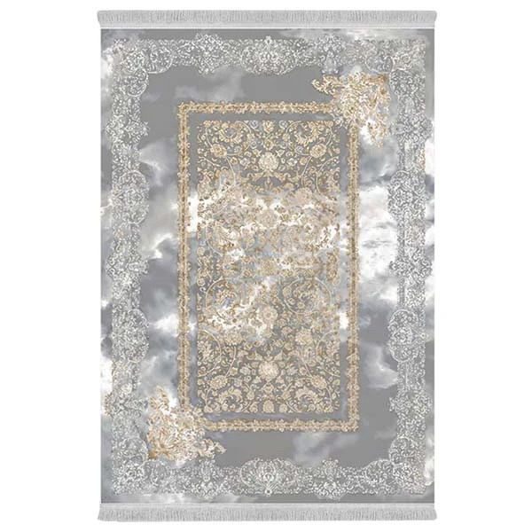 فرش پارچه‌ای دفه مدل فرشینه هازان مخمل طرح فانتزی کد 3014