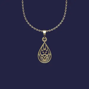 گردنبند طلا 18 عیار زنانه مدوپد مدل هندسی کد Z2-1-1238