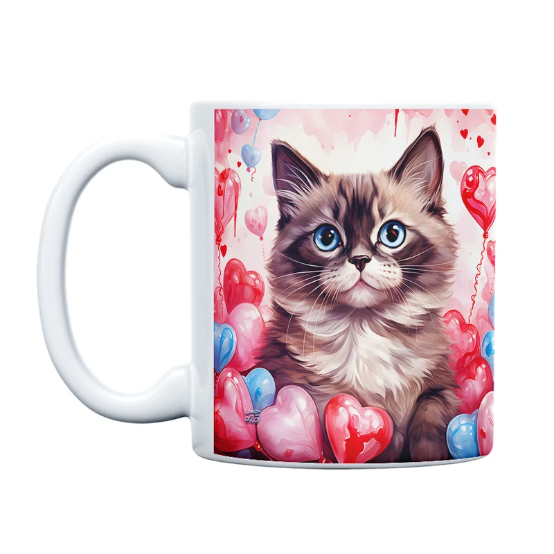 ماگ حس آمیزی طرح عاشقانه مدل قلب زیبا کد 92