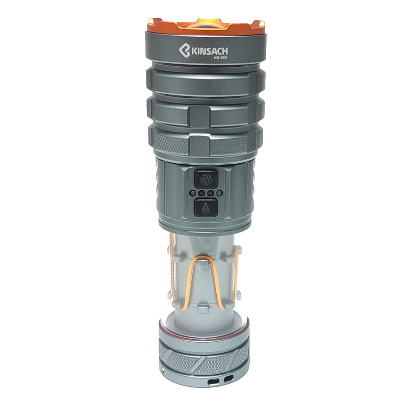 چراغ قوه دستی کینساچ مدل ks-580 چندکاره فانوسی دار با نور مهتابی