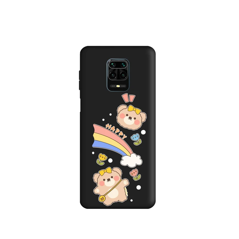 کاور طرح خرس رنگین کمان کد m2808 مناسب برای گوشی موبایل شیائومی Redmi Note 9S / Redmi Note 9 Pro