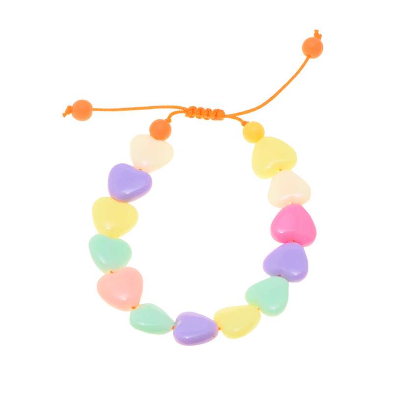 دستبند دخترانه دلنار گالری مدل قلب پاستیلی دستبند دخترانه دلنار گالری مدل قلب پاستیلی