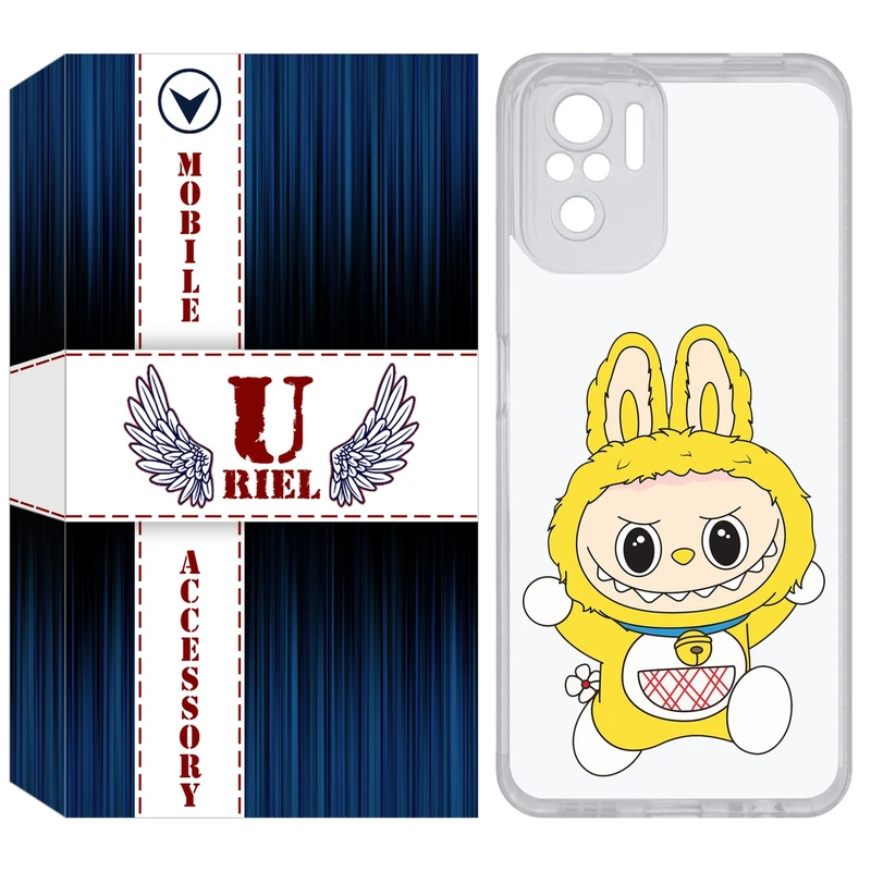 کاور یوریل قاب مدل Clear کد 122 طرح لبوبو Labubu مناسب برای گوشی موبایل شیائومی Redmi Note 10 4G / Note 10S / Poco M5s