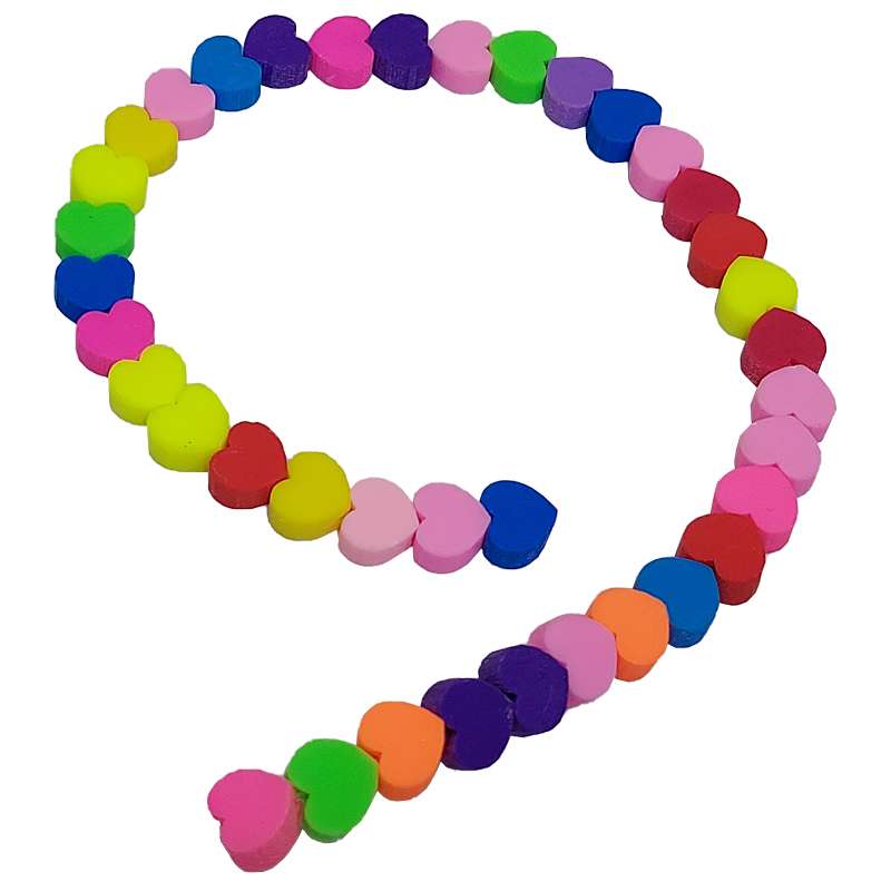 مهره دستبند مدل ghalb_sade_rangi بسته 25 عددی