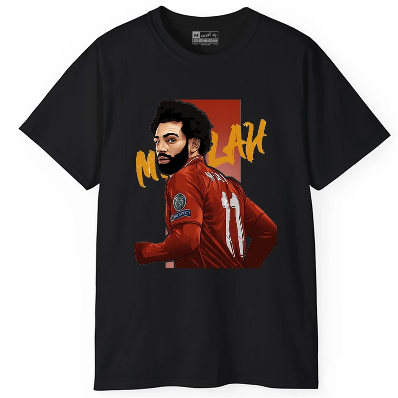   تی‌ شرت آستین کوتاه یقه گرد مردانه پاد آفرین فوتبالی محمد صلاح کد 895