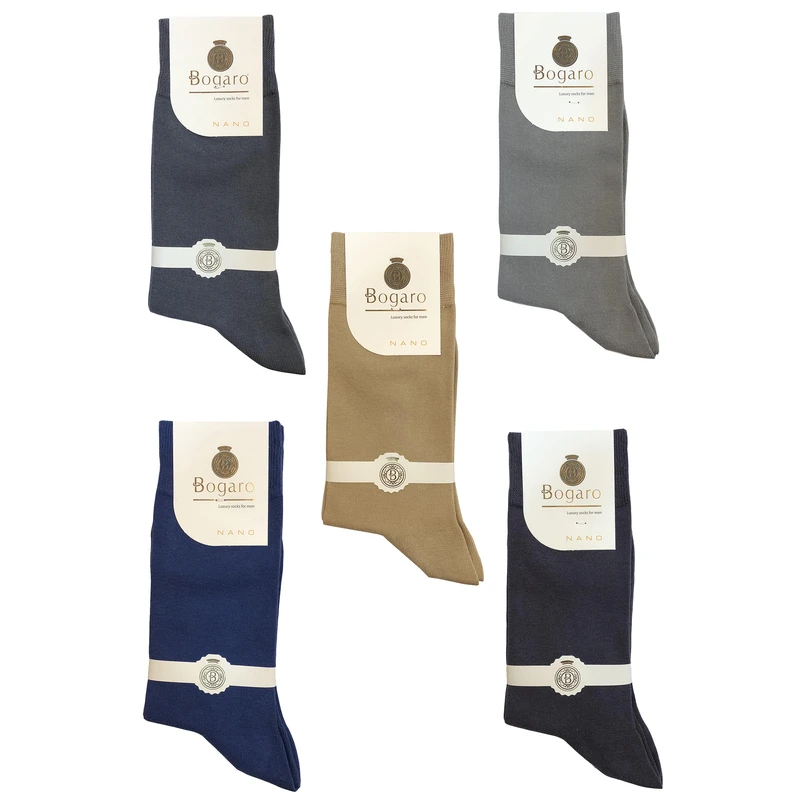 جوراب مردانه بوگارو مدل نانو ساقدار مجموعه 5 عددی