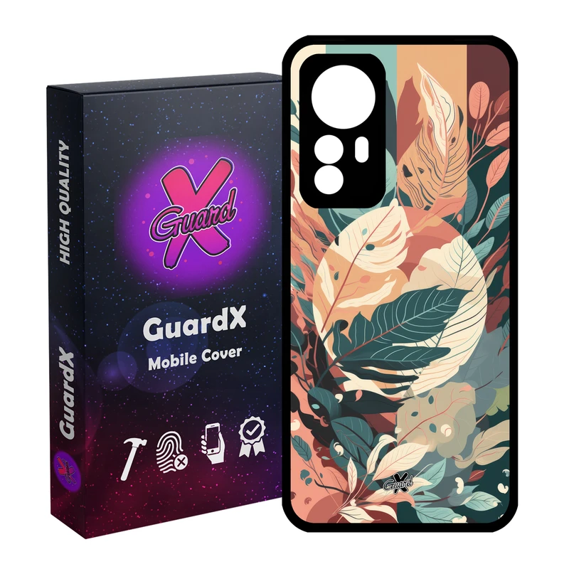 کاور گارد ایکس طرح برگ مدل Glass10657 مناسب برای گوشی موبایل شیائومی Redmi Note 12S