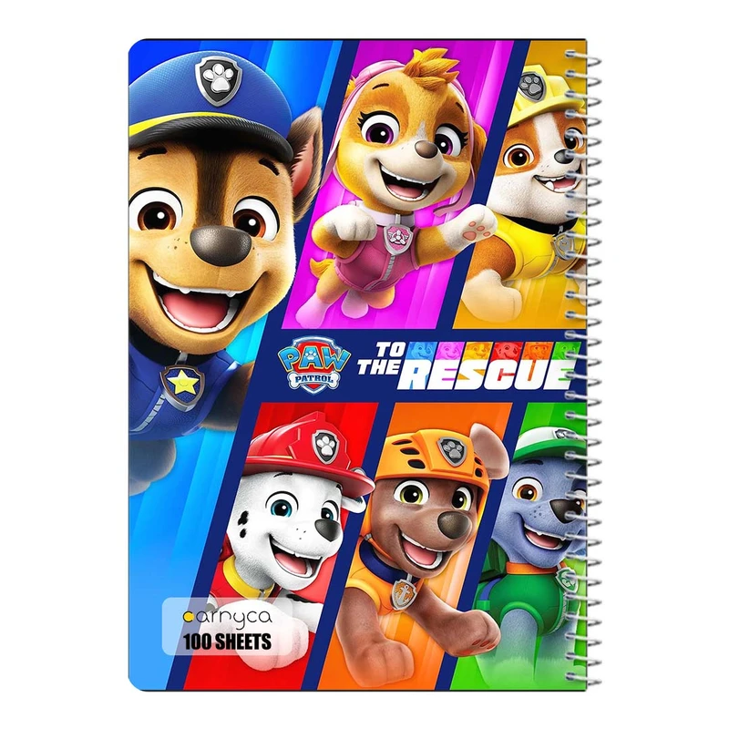 دفتر مشق 100 برگ سیمی کارنیکا طرح سگ های نگهبان paw patrol کد 49133