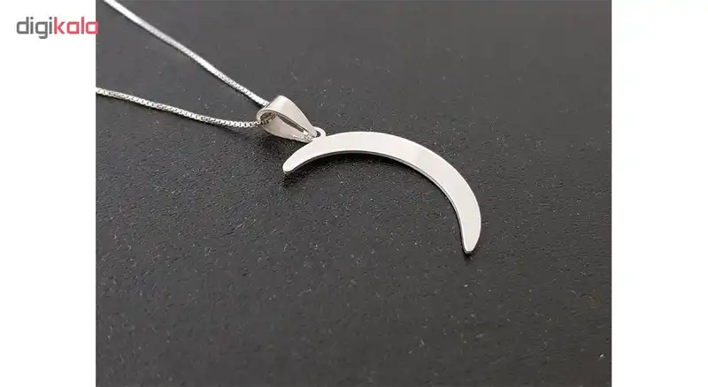 گردنبند نقره طرح ماه