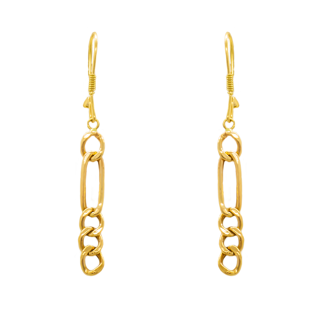 گوشواره طلا 18 عیار زنانه مدل فیگارو B0016