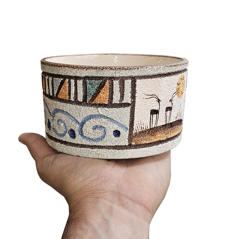 گلدان سرامیکی مدل بنسای بسته ۲ عددی