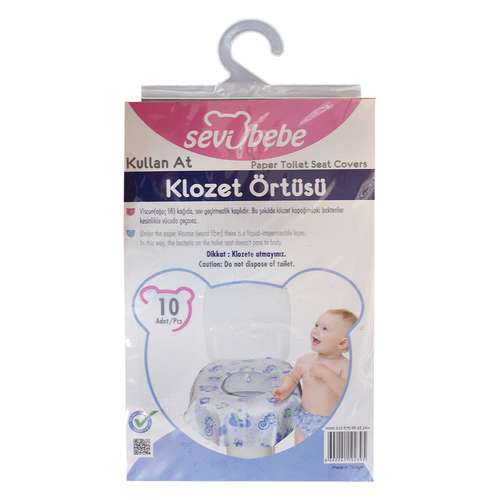 روکش توالت فرنگی کودک سوی ببه مدل Sev2395 بسته 10 عددی