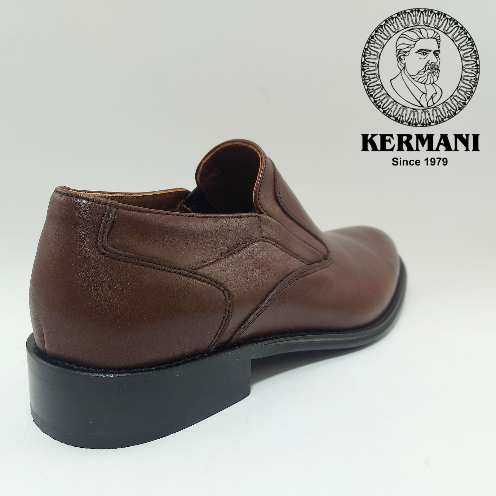 کفش مردانه کرمانی مدل چرم دستدوز طبیعی کد 350 رنگ قهوه ای -  - 3