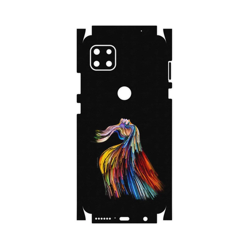 برچسب پوششی ماهوت مدل Rainbow Hair Digital Art-FullSkin مناسب برای گوشی موبایل موتورولا MOTO G 5G
