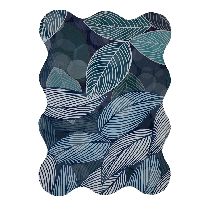 پادری مدل دالبر طرح برگ کد 9274 سایز 80x110 سانتی متر