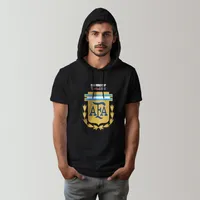 تی شرت کلاه دار مردانه مدل جام جهانی 2026 طرح تیم آرژانتین رنگ مشکی