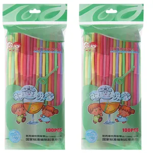 نی نوشیدنی یکبار مصرف مدل اکتای 2 بسته 100 عددی