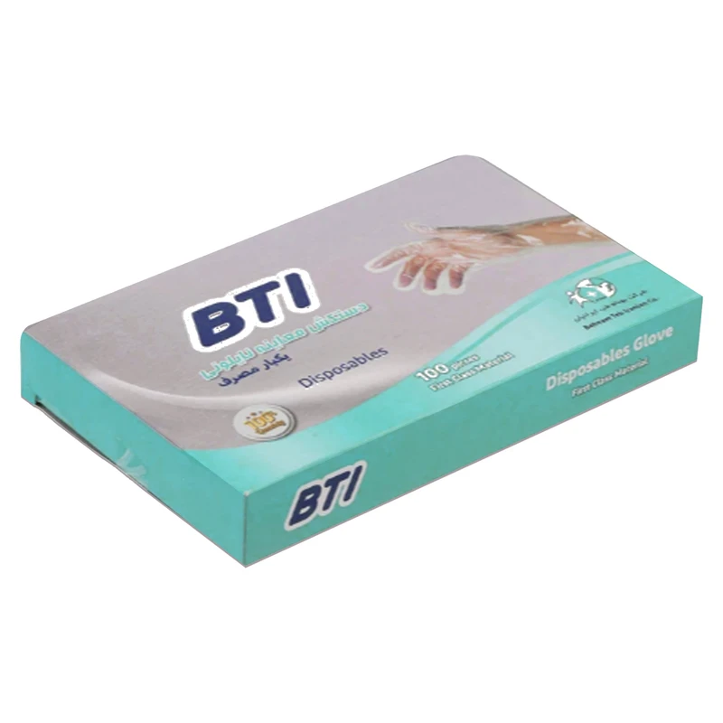 دستکش یکبار مصرف بی تی ای مدل Disposable01 بسته 100 عددی