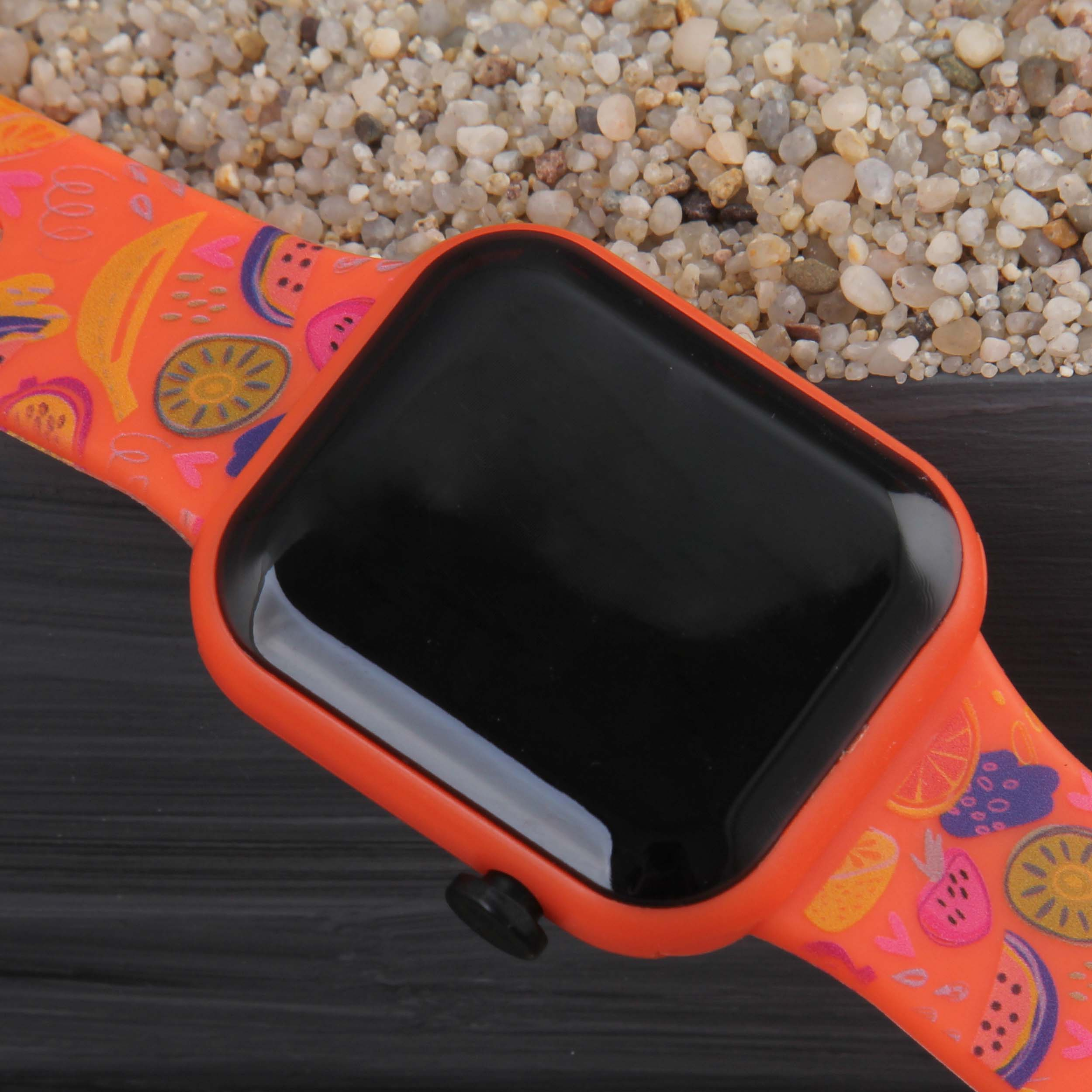 ساعت مچی دیجیتال زنانه مدل بند سیلیکونی طرح میوه فانتزی کد WHW_340