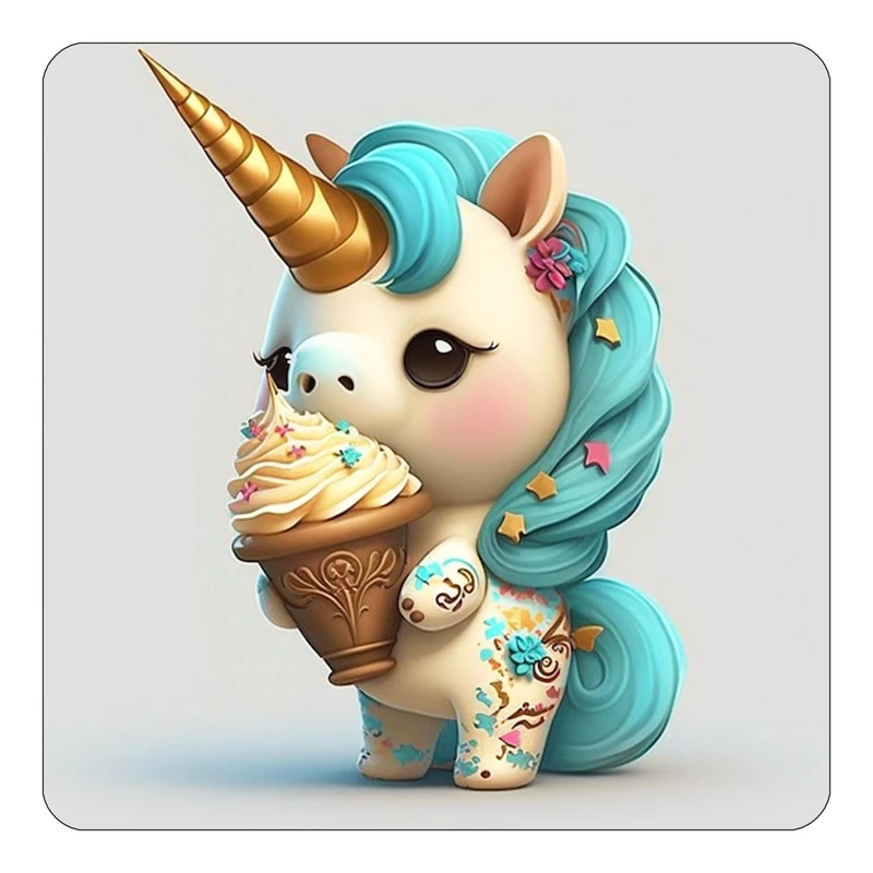 مگنت کاکتی طرح اسب تک شاخ و یونیکورن مدل mp30114