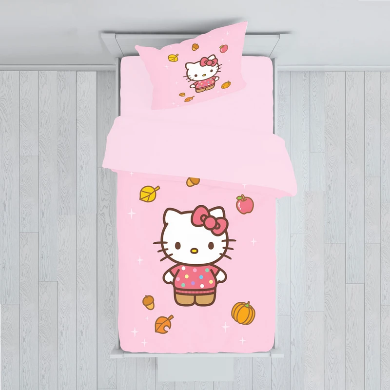 سرویس روتختی مدل کیتی کارتونی TXY585 تک نفره 5 تکه