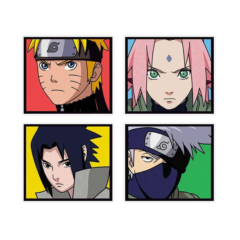 استیکر لپ تاپ ماسا دیزاین طرح Naruto کد COL025 مجموعه 4 عددی