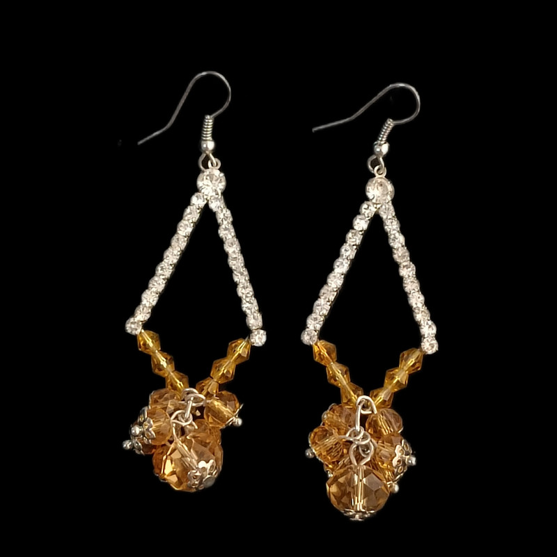 گوشواره زنانه مدل جواهر نگین‌ دار