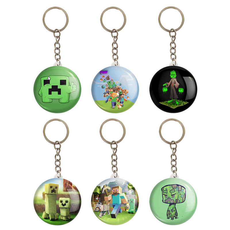 جاکلیدی خندالو مدل بازی ماینکرافت Minecraft کد 1439B مجموعه 6 عددی