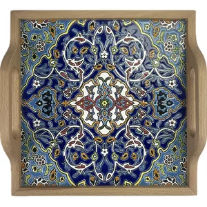 سینی کاشی کاری مدل قالیچه