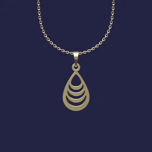 گردنبند طلا 18 عیار زنانه مدوپد مدل هندسی کد Y2-1-1023