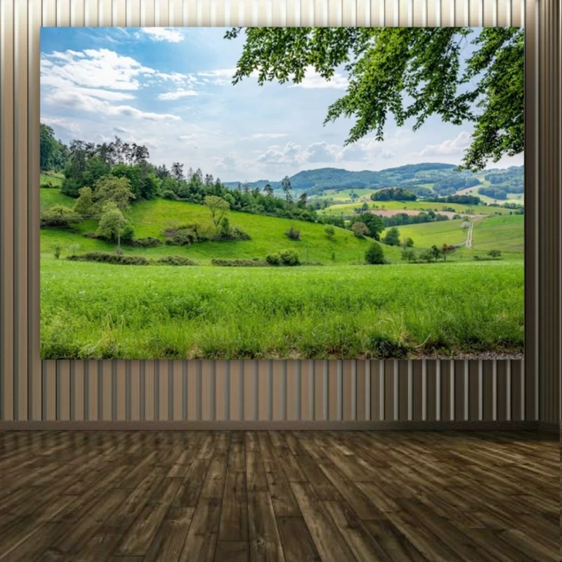 پوستر پارچه ای طرح طبیعت مدل دشت بهاری کد PP2568