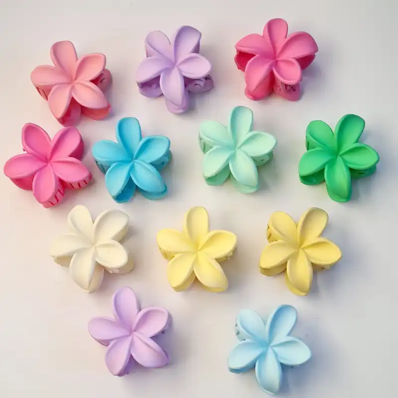 کلیپس مو زنانه مدل پلومریا پنج پر بسته 2 عددی