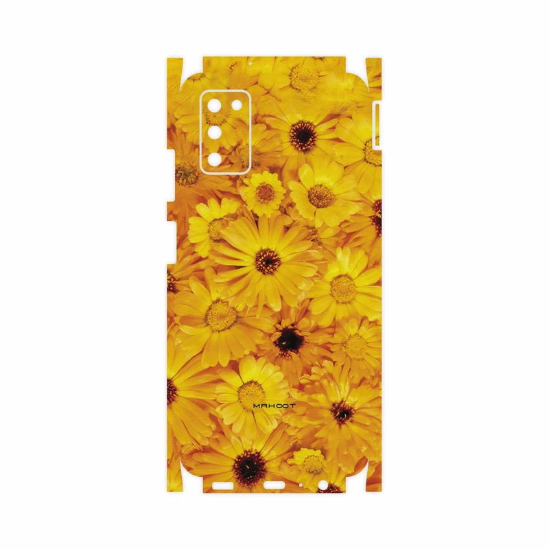 برچسب پوششی ماهوت مدل Yellow-Flower-FullSkin مناسب برای گوشی موبایل سامسونگ Galaxy A03S