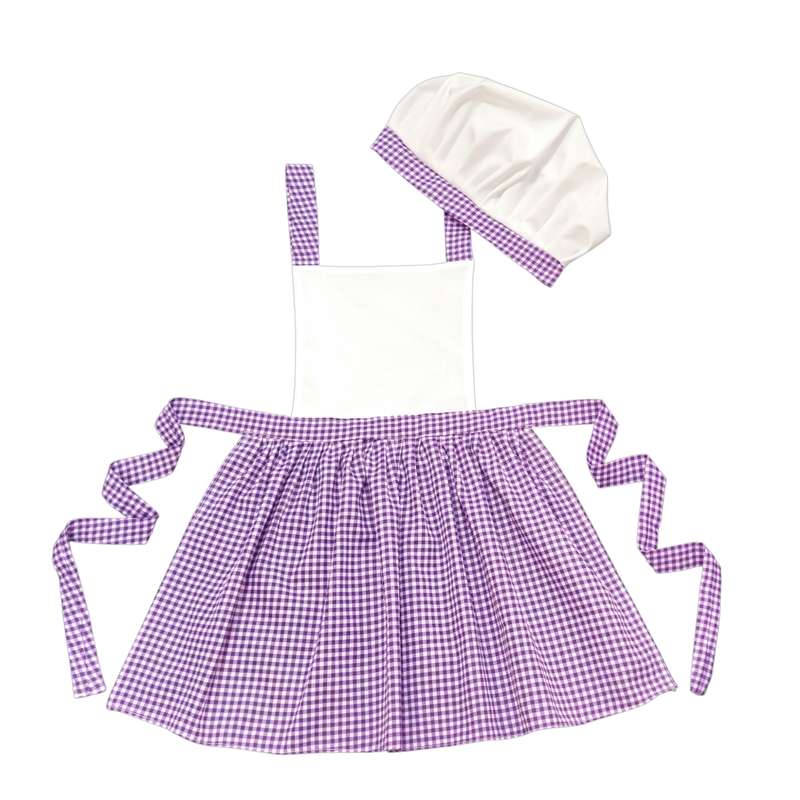 پیشبند و کلاه کودک مدل شطرجی