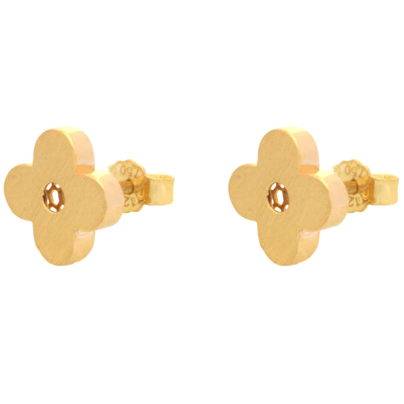 گوشواره میخی طلا 18 عیار زنانه طلای مستجابی مدل نیک T1263 کد 54123 - 2