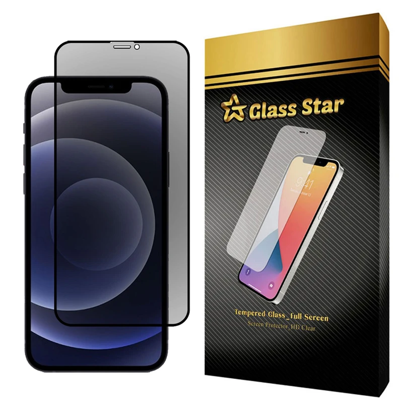 محافظ صفحه نمایش حریم شخصی گلس استار مدل PRF مناسب برای گوشی موبایل اپل iPhone 12
