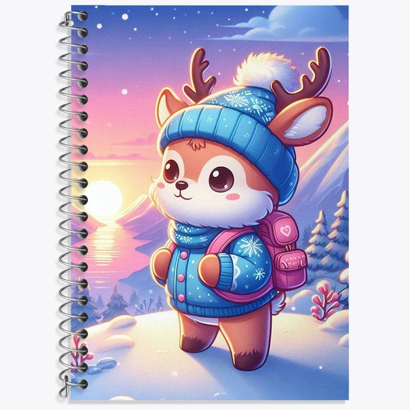 دفتر لغت 50 برگ خندالو طرح گوزن کیوت کد N1443