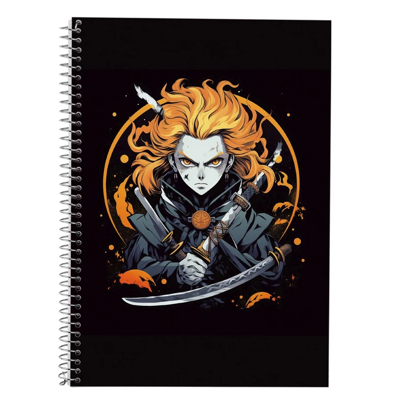 دفتر زبان 50 برگ مدوپد مدل دوخط طرح Demon Slayer کد DF10539