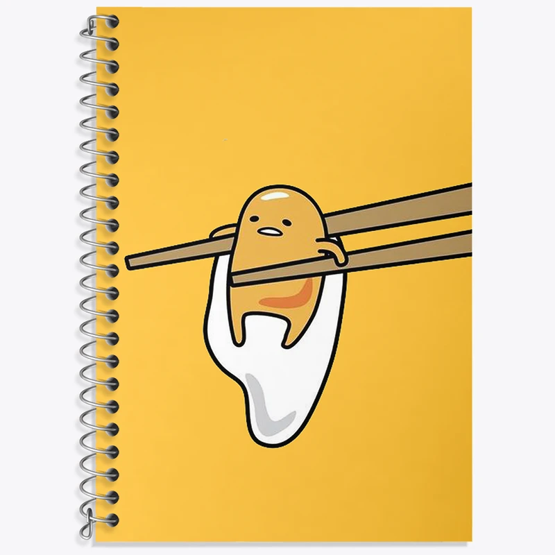 دفتر زبان 50 برگ خندالو مدل سه خط طرح تخم مرغ بامزه کد N2192