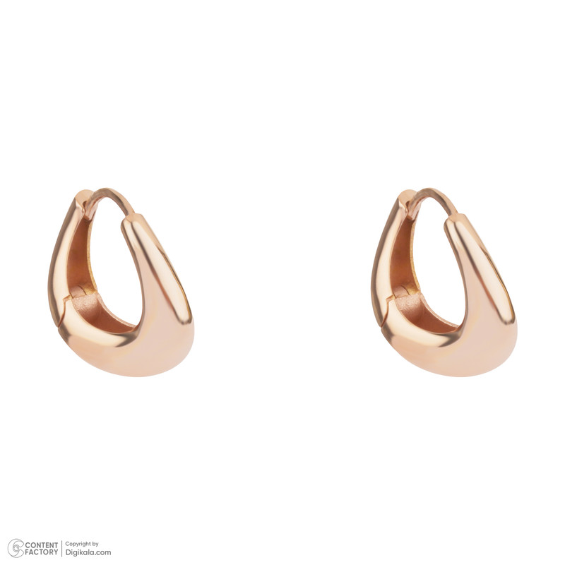 گوشواره حلقه‌ای طلا 18 عیار زنانه رای بین مدل E-02