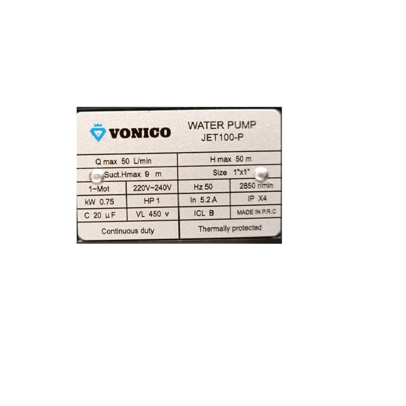 پمپ آب ونیکو مدل JET 100-P 1HP