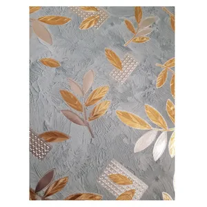 سفره 6 نفره مدل برگ طلاکوب پشت نخی کد 06