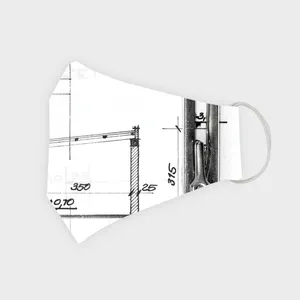 ماسک پارچه‌ای مدل معماری و عمران