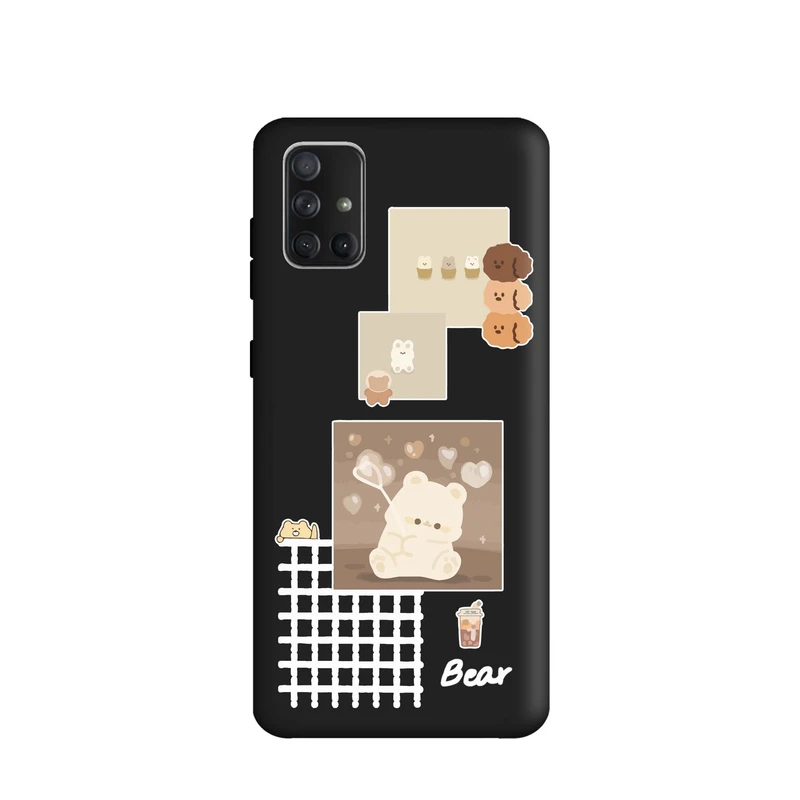 کاور قاب گوشی طرح قاب عکس خرس دخترونه کد k280 مناسب برای گوشی موبایل سامسونگ Galaxy A71