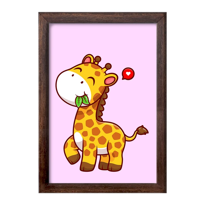 تابلو خندالو طرح حیوانات بامزه زرافه کد 29718